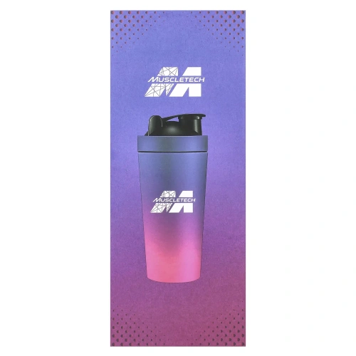 MuscleTech, шейкер, нержавеющая сталь, фиолетовый/розовый, 739 мл (25 унций)