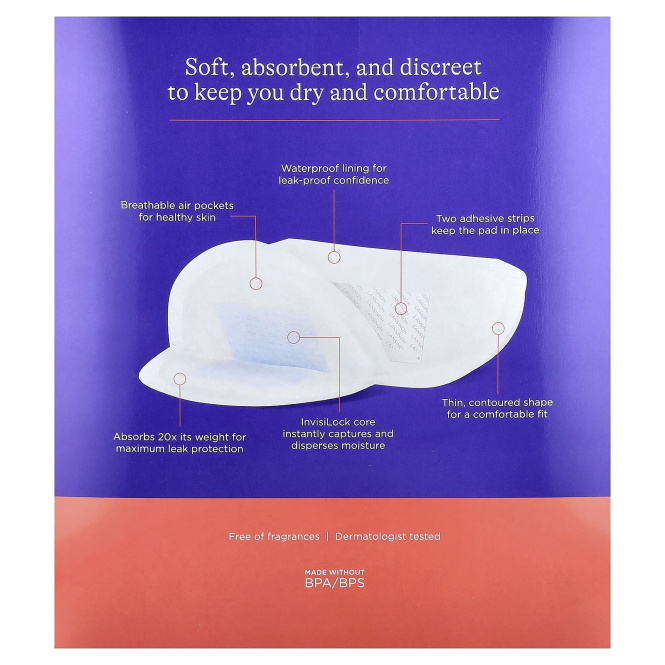 Lansinoh, кормящие прокладки Stay Dry, 200 прокладок в индивидуальной упаковке