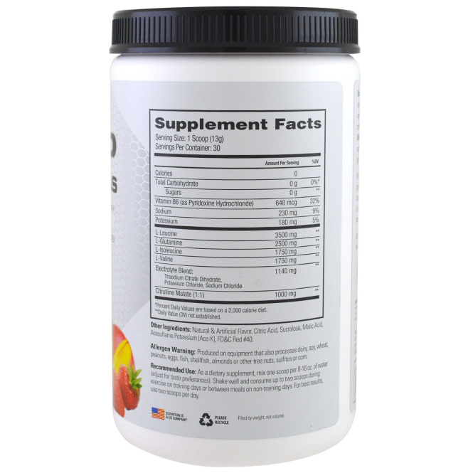 Scivation, Аминокислоты с разветвленной цепью Xtend, клубника и манго, 13,7 унц. (390 г)