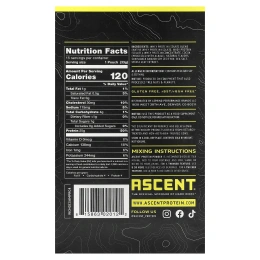 Ascent, Native Whey Protein Blend, Chocolate, 15 Packets, 1.16 oz (33 g) Each