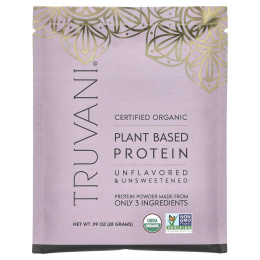 Truvani, Растительный протеин, без ароматизаторов и подсластителей, 10 пакетиков по 28 г (0,99 унции)