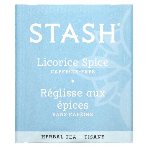 Stash Tea, Травяной чай высшего сорта, лакрица и пряности, без кофеина, 20 чайных пакетиков, 1,2 унции (36 г)