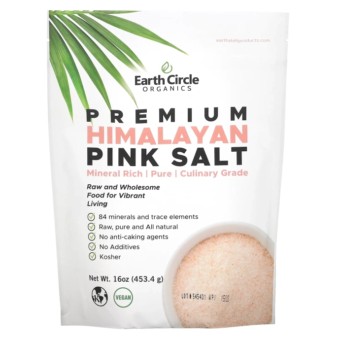 Earth Circle Organics, Кристаллы гималайской соли, 1 фунт (454 г)