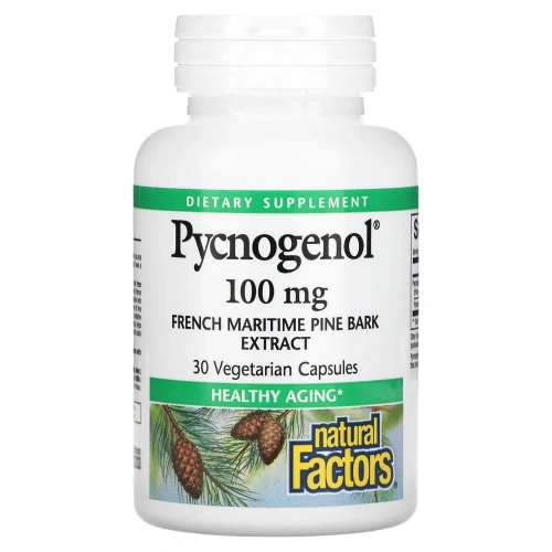 Natural Factors, Pycnogenol, 100 мг, 30 вегетарианских капсул