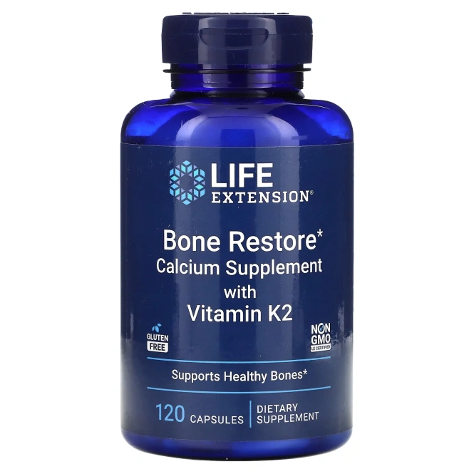 Life Extension, Bone Restore, с витамином K2, 120 капсул