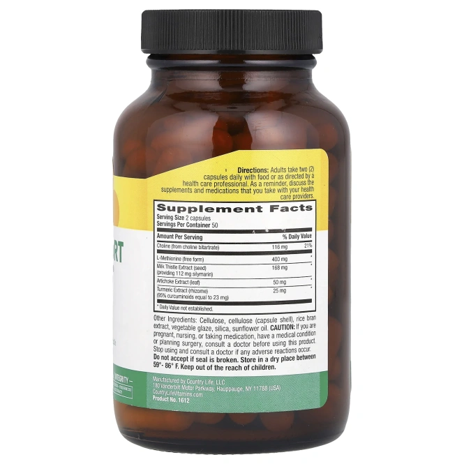 Country Life, Liver Support Factors, 100 веганских капсул