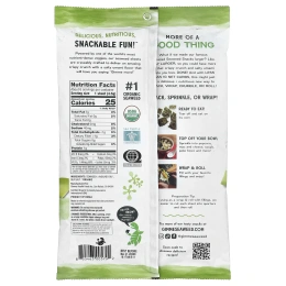 gimMe, снеки из жареных морских водорослей, большие листы, морская соль и масло авокадо, 26 г (0,92 унции)