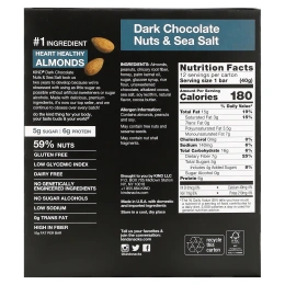 KIND Bars, Nuts & Spices, батончики из темного шоколада с орехами и морской солью, 12 батончиков по 40 г