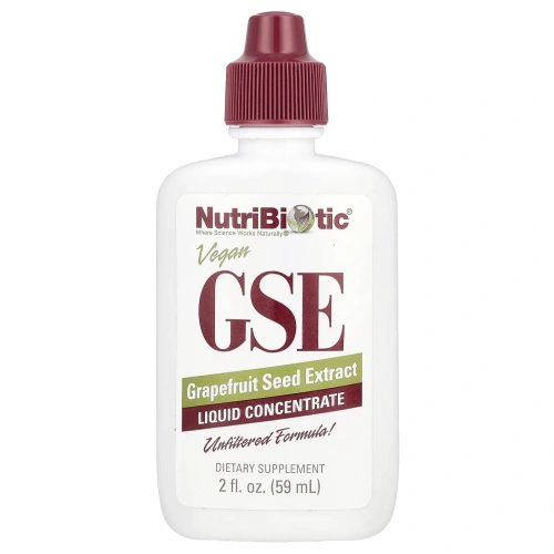 Экстракт семян Грейпфрута GSE NutriBiotic жидкий концентрат, 2 унции (59 мл)