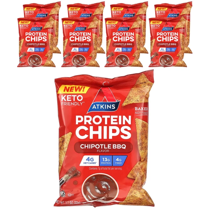Atkins, Протеиновые чипсы Chipotle BBQ 8 шт.