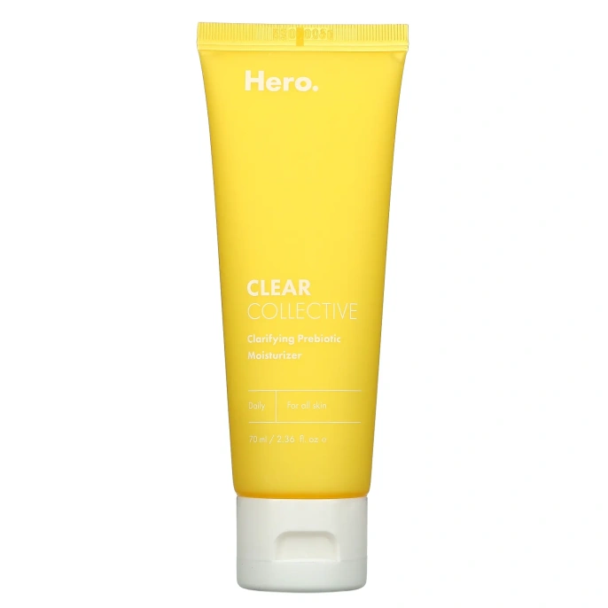 Hero Cosmetics, Clear Collective, очищающий увлажняющий крем с пребиотиками, 70 мл (2,36 жидк. унции)