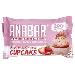 The Anabar, The Protein-Packed Candy Bar®, кекс с глазурью из клубники, 12 батончиков по 65 г (2,29 унции)