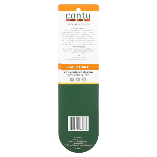 Cantu, Щетка для укладки густых волос, гладкая, 1 щетка
