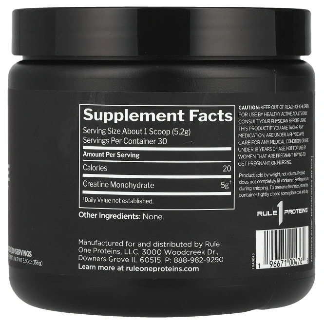 Rule One Proteins, Creatine, Unflavored, 5.5 oz (156 g)