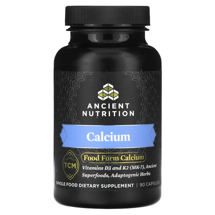 Dr. Axe / Ancient Nutrition, Кальций, 90 капсул