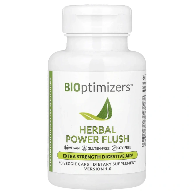 BiOptimizers, Herbal Power Flush, 90 растительных капсул