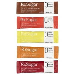 RxSugar, Swealthy Stix, ароматизированный аллюлозный сахар, сладкий чай, фруктовый пунш, лимон и лайм, апельсин, малина, 30 пакетиков по 10 г (0,35 унции)