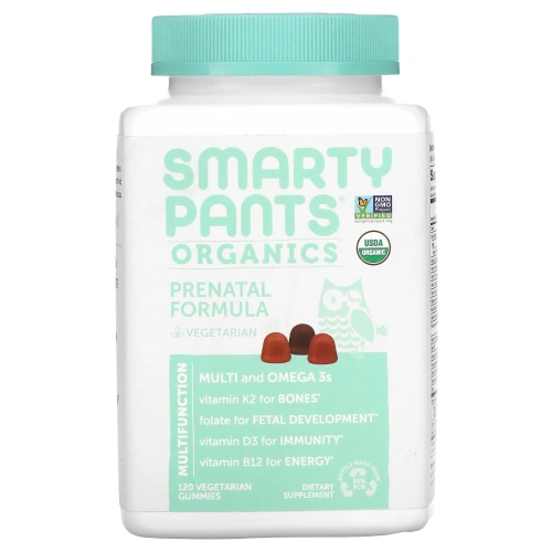 SmartyPants, Органический пренатальный комплекс, 120 вегетарианских жевательных таблеток