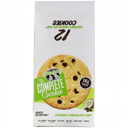 Lenny & Larry's, The Complete Cookie, Coconut Chocolate Chip, 12  Cookies, 4 oz (113 g) Each