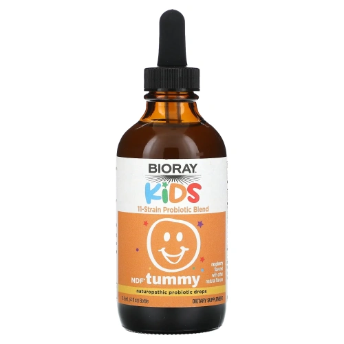 Bioray Inc., Для детей, NDF для комфорта в животе, смесь с 11 штаммами пробиотика, ягодный вкус, 4 ж. унц. (120 мл)