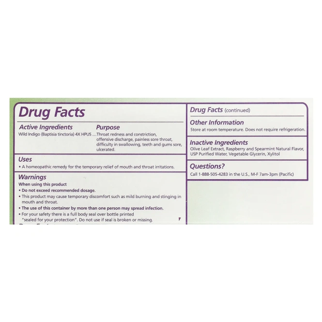 Seagate, Аэрозоль для горла с листьями оливы, Малина и мята, 1 жидкая унция (30 мл)