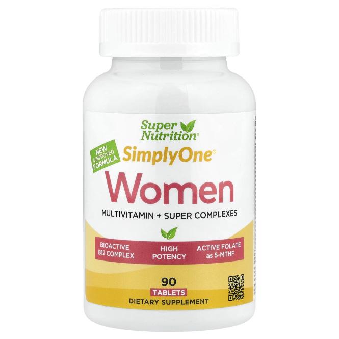 Super Nutrition, SimplyOne®, мультивитамины и суперкомплексы для женщин, 90 таблеток