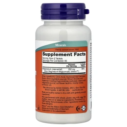 NOW Foods, глицинат магния, 90 таблеток (100 мг в 1 таблетке)