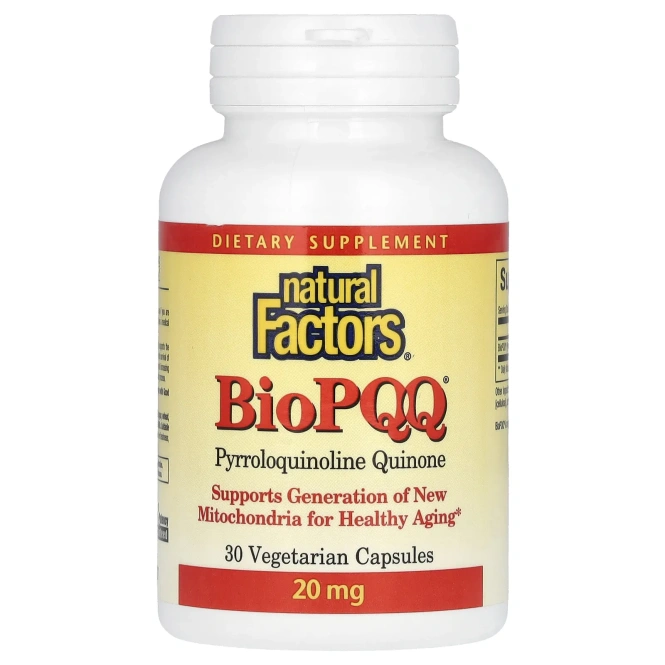 Natural Factors, BioPQQ, 20 мг, 30 вегетарианских капсул