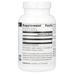 Source Naturals, Глицин, 1000 мг, 100 капсул (500 мг на капсулу)