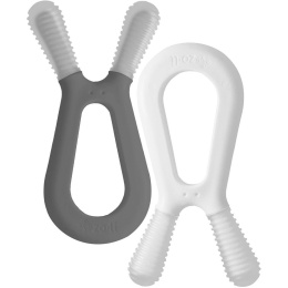 Zoli, Bunny, Прорезывание зубов, серый/белый, +6мес., 2 шт.