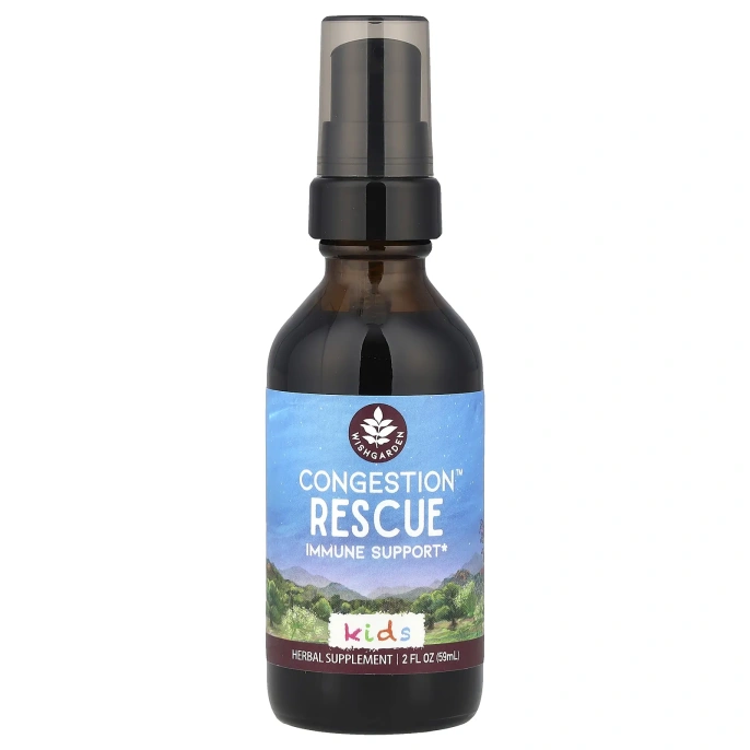 WishGarden Herbs, Kids, Congestion ™ Rescue, 59 мл (2 жидк. Унции)