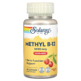 Solaray, Mega Potency Methyl B-12 Пастилки Вишня 60 пастилок