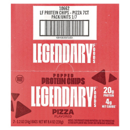 Legendary Foods, протеиновые чипсы, пицца, 7 пачек по 34 г (1,2 унции)