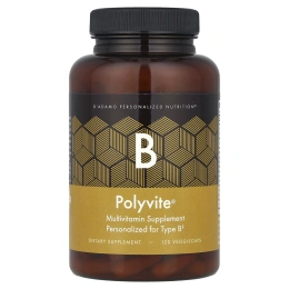 D'adamo, Polyvite® B, мультивитаминная добавка, 120 растительных капсул