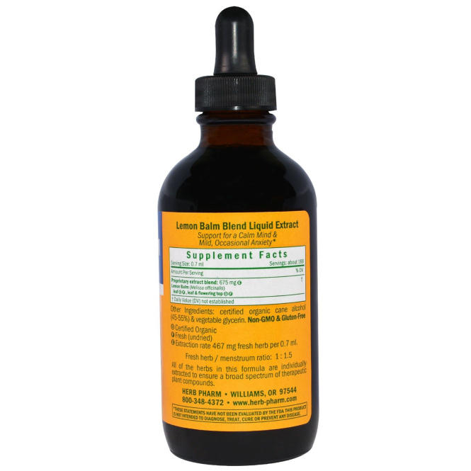 Herb Pharm,  Смесь мелиссы, 4 жидких унции (120 мл)