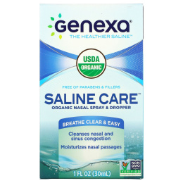 Genexa, Saline Care, Organic Nasal Spray & Dropper, 1 fl oz (30 ml)