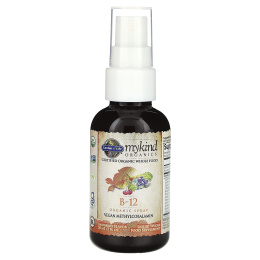 Garden of Life MyKind Organics B-12 Органический спрей со вкусом малины 2 унции (58 мл)