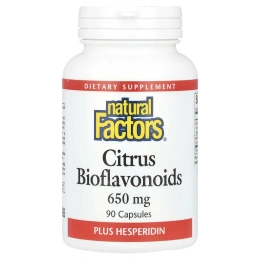 Natural Factors, Цитрусовые биофлавоноиды, 650 мг, 90 капсул
