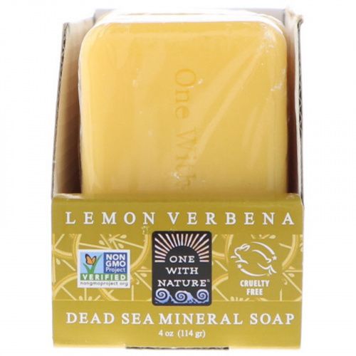 One with Nature, Dead Sea Mineral Soap, Lemon Verbena, 6 Bars, 4 oz (114 g) Each