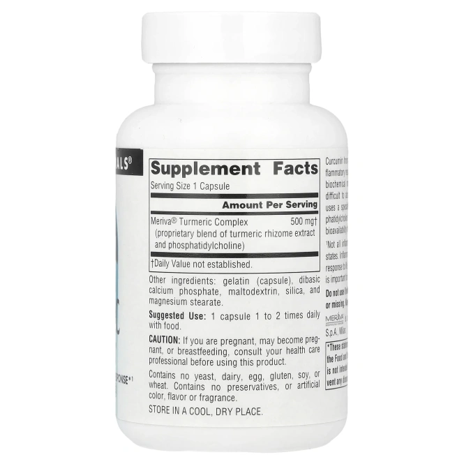 Source Naturals, Куркума с Meriva®, 60 капсул