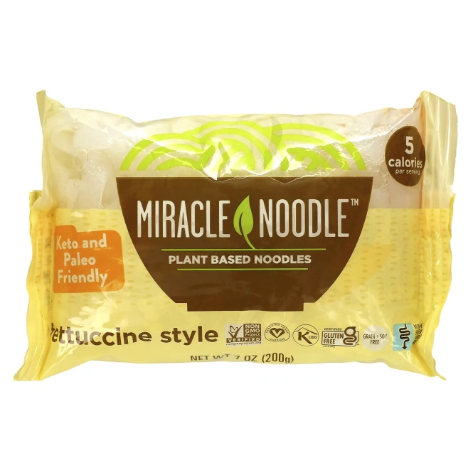 Miracle Noodle, Паста ширатаки конджак, Фетуччини, 7 унц. (200 г)