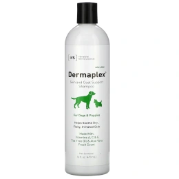 International Veterinary Sciences, Dermaplex, Skin and Coat Support Shampoo, For Dogs & Puppies, Fresh Scent, 16 fl oz ( 473 ml)