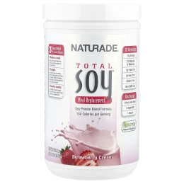 Naturade, Абсолютная соя (Total Soy) 100% натуральный заменитель пищи, клубника со сливками, 17,88 унции (507 г)