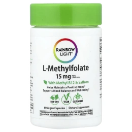 Rainbow Light, L-метилфолат, 60 веганских капсул