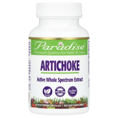 Paradise Herbs, артишок, 60 вегетарианских капсул