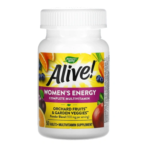 Nature's Way, Alive! полноценный мультивитаминный энергетический комплекс для женщин, 50 таблеток
