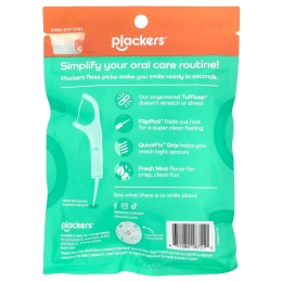 Plackers, Micro Mint, зубочистки с нитью, мята, 75 шт.