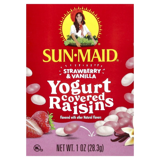Sun-Maid, Йогуртовый изюм, клубника и ваниль, 6 коробок по 28,3 г (1 унция)