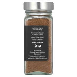 The Spice Lab, Органический молотый мускатный орех, 56 г (2 унции)
