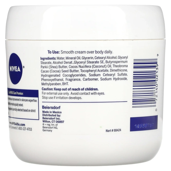 Nivea, Крем для тела, какао-масло, 439 г (15.5 унций)
